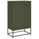 vidaXL Buffet haut vert olive 68 5x39x111 5 cm acier laminé à froid