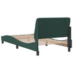 vidaXL Cadre de lit avec tête de lit Vert foncé 100x200 cm Velours