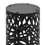 vidaXL Porte-parapluie Feuilles Acier Noir
