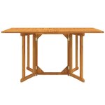 vidaXL Table de jardin papillon pliante 150x90x75 cm bois massif teck