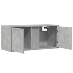 vidaXL Meuble TV mural avec lumières LED gris béton 80x31x35 cm