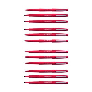 Stylo Feutre Flair Original Nylon Pte Moyenne Rouge x 12 PAPER MATE