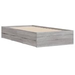 vidaXL Cadre de lit avec tiroirs sans matelas sonoma gris 90x190 cm