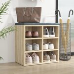 vidaXL Armoire à chaussures Chêne Sonoma 52 5x30x50 cm