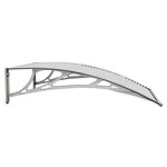 vidaXL Auvent de porte Gris et transparent 100x80 cm Polycarbonate