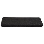 vidaXL Tapis d'escalier auto-adhésifs 15 Pièces 65x24 5x3 5 cm Anthracite