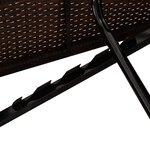 vidaXL Chaise longue avec coussin et table à thé résine tressée marron