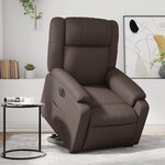 vidaXL Fauteuil inclinable électrique marron similicuir