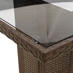 vidaXL Ensemble à manger de jardin et coussins 9 Pièces marron poly rotin