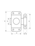 THIRARD - Verrou pour porte d'ameublement  40mm  acier nickelé
