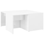 vidaXL Tables basses 4 Pièces blanc brillant 33x33x33cm bois d'ingénierie