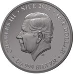 Pièce de monnaie en Argent 1 Dollar g 31.1 (1 oz) Millésime 2024 CHESS KNIGHT