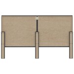 vidaXL Tête de lit touffetée Gris foncé Tissu 160x200 cm
