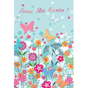 Carte Fête Des Mères - Papillons & Fleurs - Draeger paris