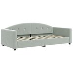 vidaXL Lit de repos gris clair 90x190 cm velours