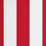 vidaXL Tissu de remplacement pour auvent rayures rouges et blanches