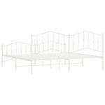 vidaXL Cadre de lit métal avec tête de lit/pied de lit blanc 200x200cm