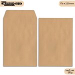 Lot de 250 enveloppes kraft brun uni b5 gamme courrier+