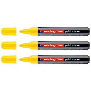 Marqueur Peinture 790 Jaune Pointe Ronde 2-3 mm x 3 EDDING