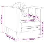 vidaXL Fauteuil avec coussin marron similicuir daim