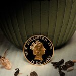 Monnaie 25 NZD  1/4 oz or pur - La Elizabeth II Lotus - BE Millésime 2021- VeraValor