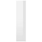 vidaXL Bibliothèque/Buffet Blanc brillant 66x30x130 cm Bois ingénierie
