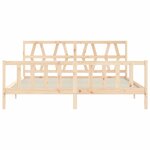 vidaXL Cadre de lit avec tête de lit 200x200 cm bois massif