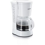 SEVERIN KA4478 Cafetiere filtre, 10 tasses, Capacité : 1,4 L, Arret automatique, verseuse en verre, Puissance : 800 W, Blanc