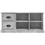 vidaXL Meuble TV gris béton 102x35 5x47 5 cm bois d'ingénierie