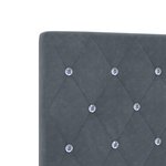 Tête de lit vidaXL avec boutons en cristal capitonnée gris foncé 90 cm en velours