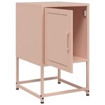 vidaXL Tables de chevet 2 Pièces rose 36x39x60 5 cm acier