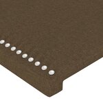vidaXL Tête de lit à LED Marron foncé 183x16x78/88 cm Tissu