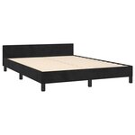 vidaXL Cadre de lit avec tête de lit Noir 140x190 cm Velours
