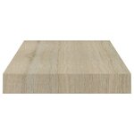 vidaXL Étagères murales flottantes 2 Pièces chêne 40x23x3 8 cm MDF