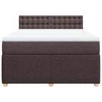 vidaXL Sommier à lattes de lit avec matelas Marron foncé 160x200 cm