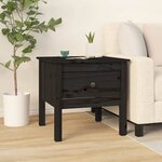 vidaXL Tables d'appoint 2 Pièces Noir 50x50x49 cm Bois massif de pin