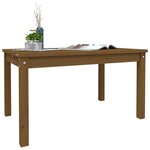 vidaXL Table de jardin marron miel 82 5x50 5x45 cm bois massif de pin