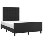 vidaXL Cadre de lit avec tête de lit noir 120x190 cm similicuir
