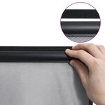 vidaXL Moustiquaire avec rideau en maille noir 100x220 cm polyester