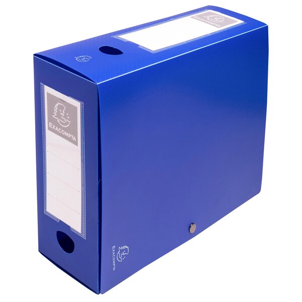 Boite De Classement À Pression Dos 100mm Polypropylène 7/10e Opaque - A4 - Bleu - X 10 - Exacompta