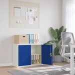 vidaXL Classeur gris clair et bleu 90x40x70 cm acier