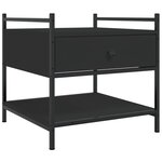 vidaXL Table basse noir 50x50x50 cm bois d'ingénierie