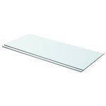 vidaXL Panneaux d'étagère 2 Pièces Verre Transparent 70 x 30 cm
