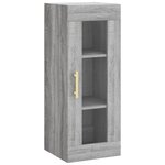 vidaXL Buffet haut Sonoma gris 34 5x34x180 cm Bois d'ingénierie