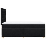 vidaXL Sommier à lattes de lit avec matelas Noir 90x200 cm Tissu