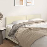 vidaXL Têtes de lit 2 Pièces Crème 80x5x78/88 cm Similicuir