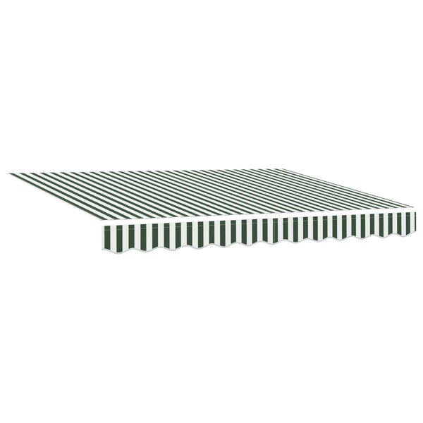 vidaXL Tissu de remplacement pour store 3.5x2 m vert et blanc