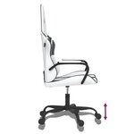 vidaXL Chaise de jeu de massage Blanc et noir Similicuir