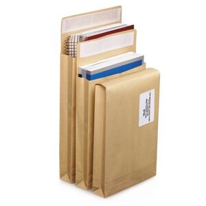 50 pochettes kraft renforcées dépliables - 26 x 28 cm