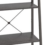 vidaXL Étagère sur pied 4 niveaux Noir 56x35x140 cm